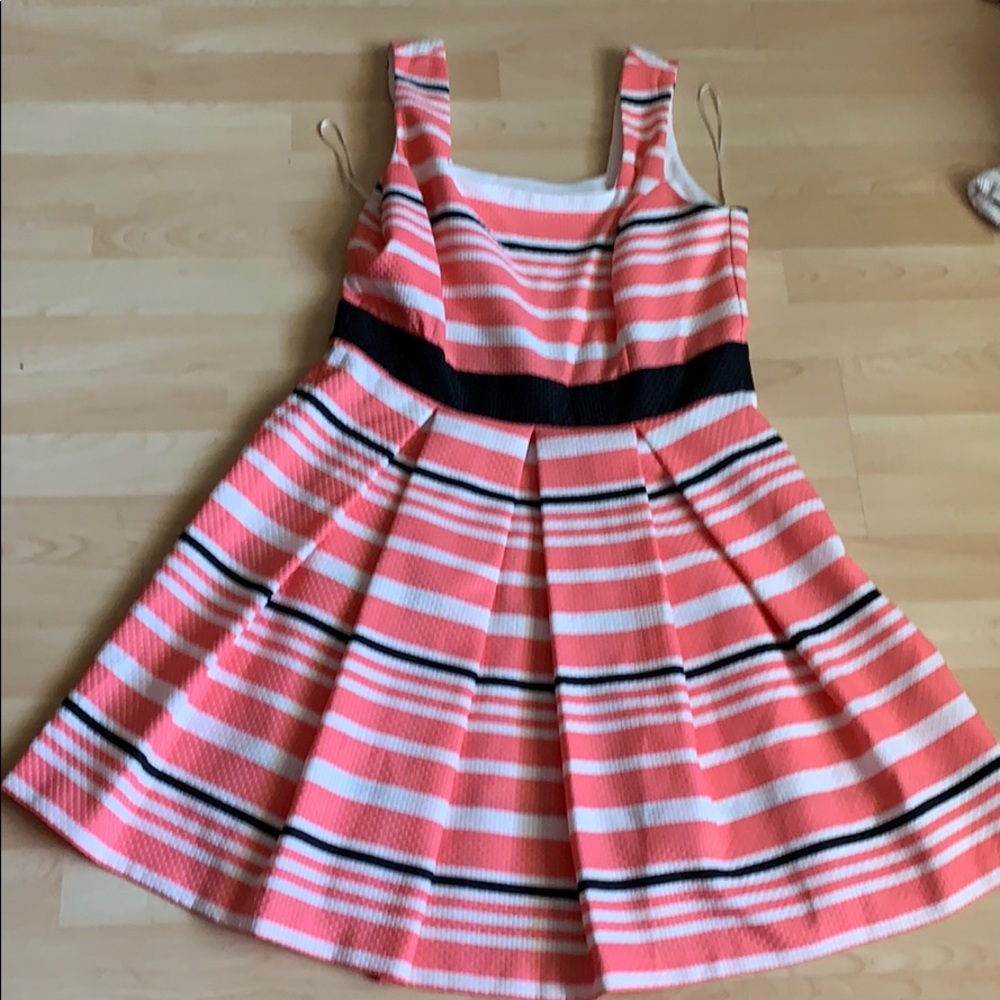 Striped Fit and Flare Dress